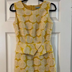 Antonio Melani Yellow Flower Vintage Dress